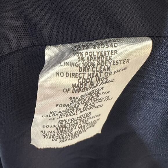 NWT Betsy Adam Cascade Ruffle Maxi Jersey Gown Women's Navy Blue Size 10 - Picture 7 of 8